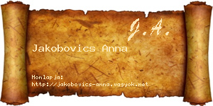 Jakobovics Anna névjegykártya